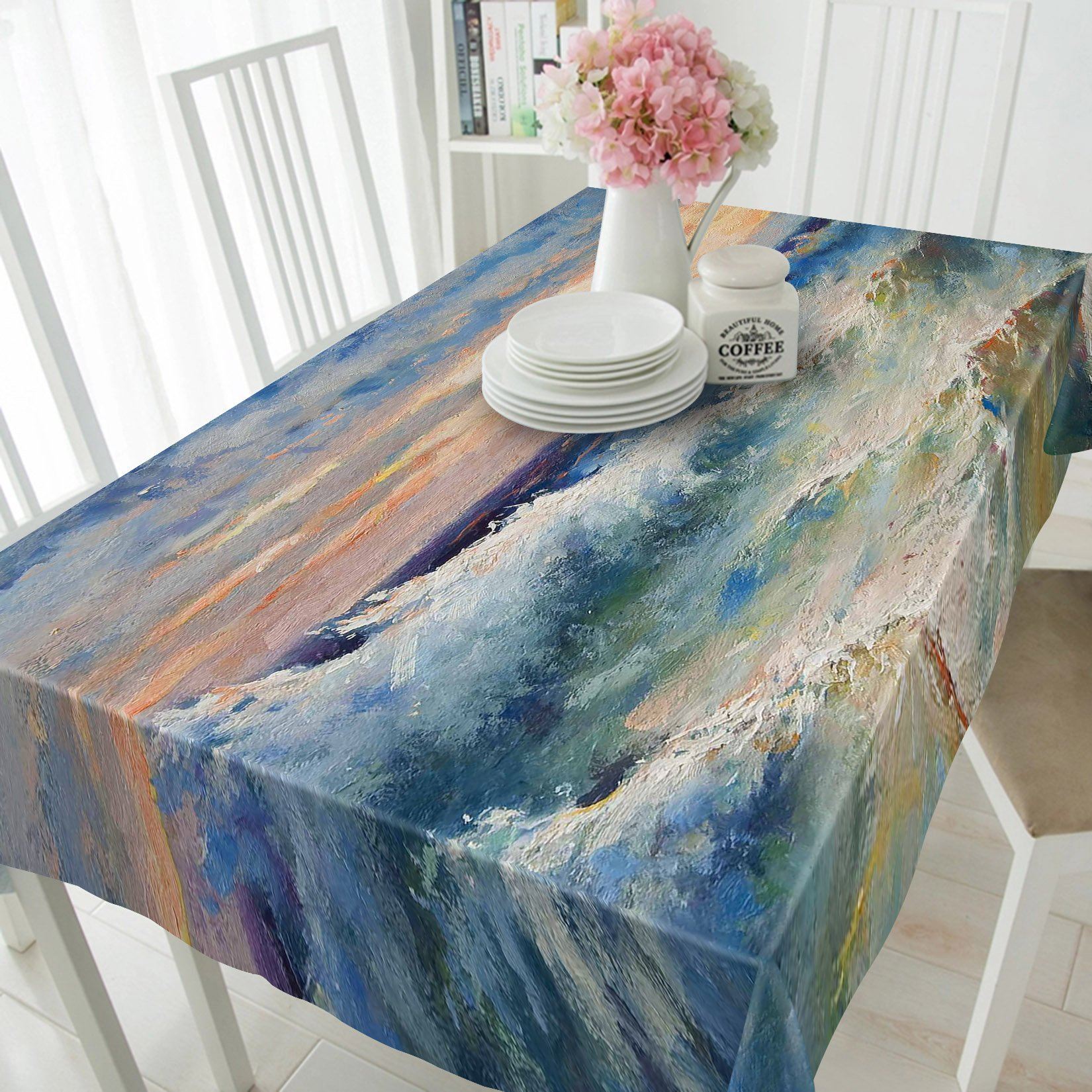 3D Sea Waves Painting 503 Tablecloths Wallpaper AJ Wallpaper