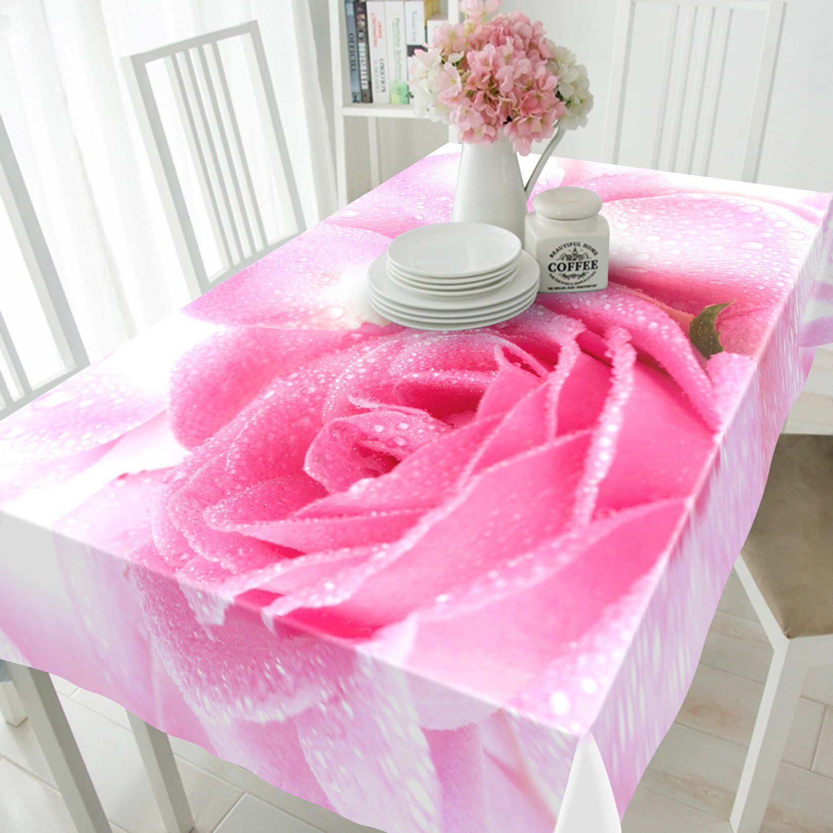 3D Pink Rose Petals 276 Tablecloths Wallpaper AJ Wallpaper