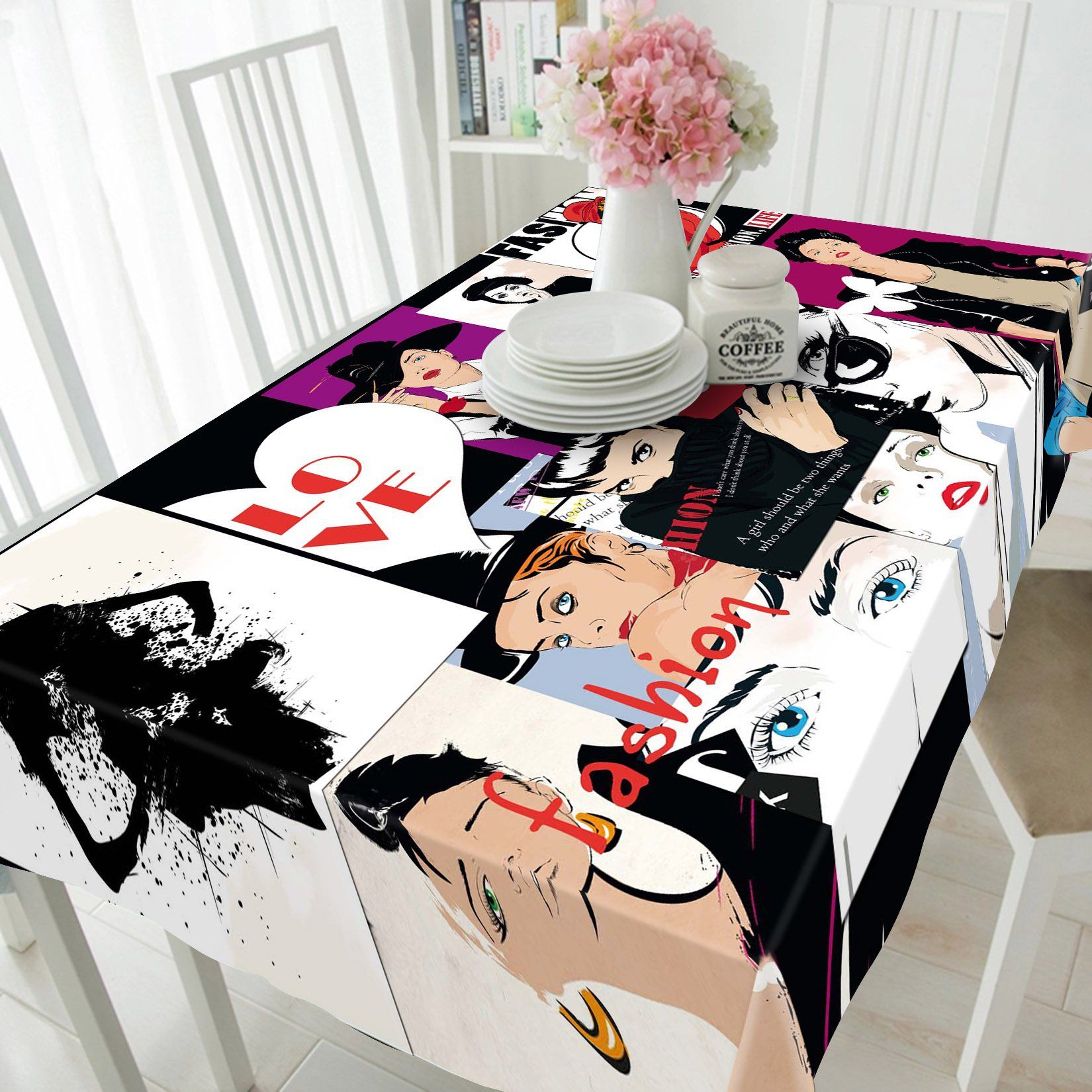 3D Fashion Women 552 Tablecloths Wallpaper AJ Wallpaper