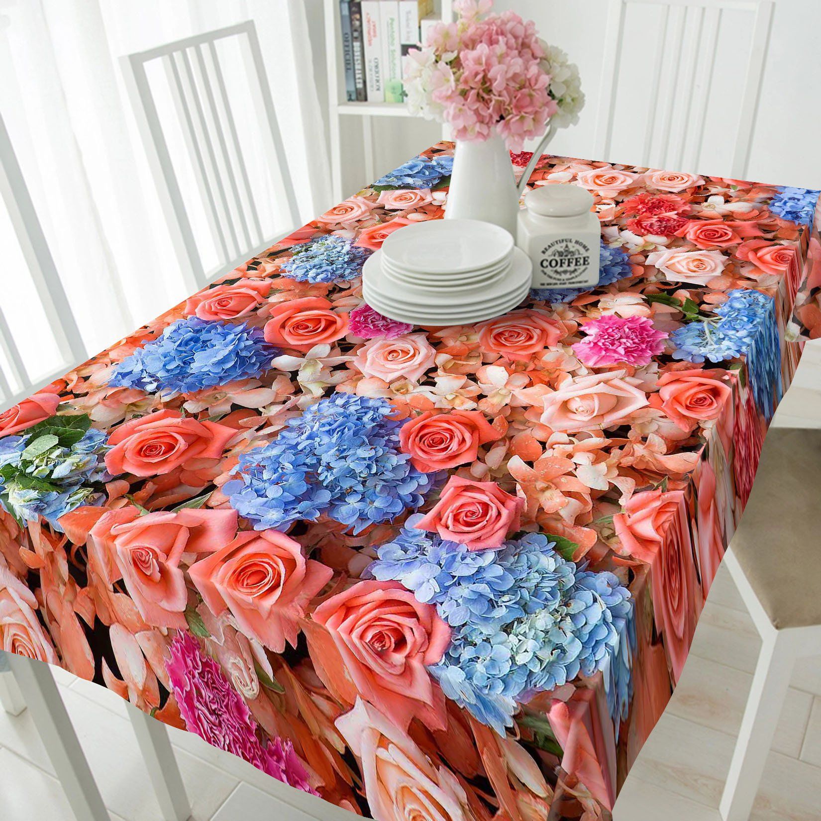 3D Colorful Flowers 691 Tablecloths Wallpaper AJ Wallpaper