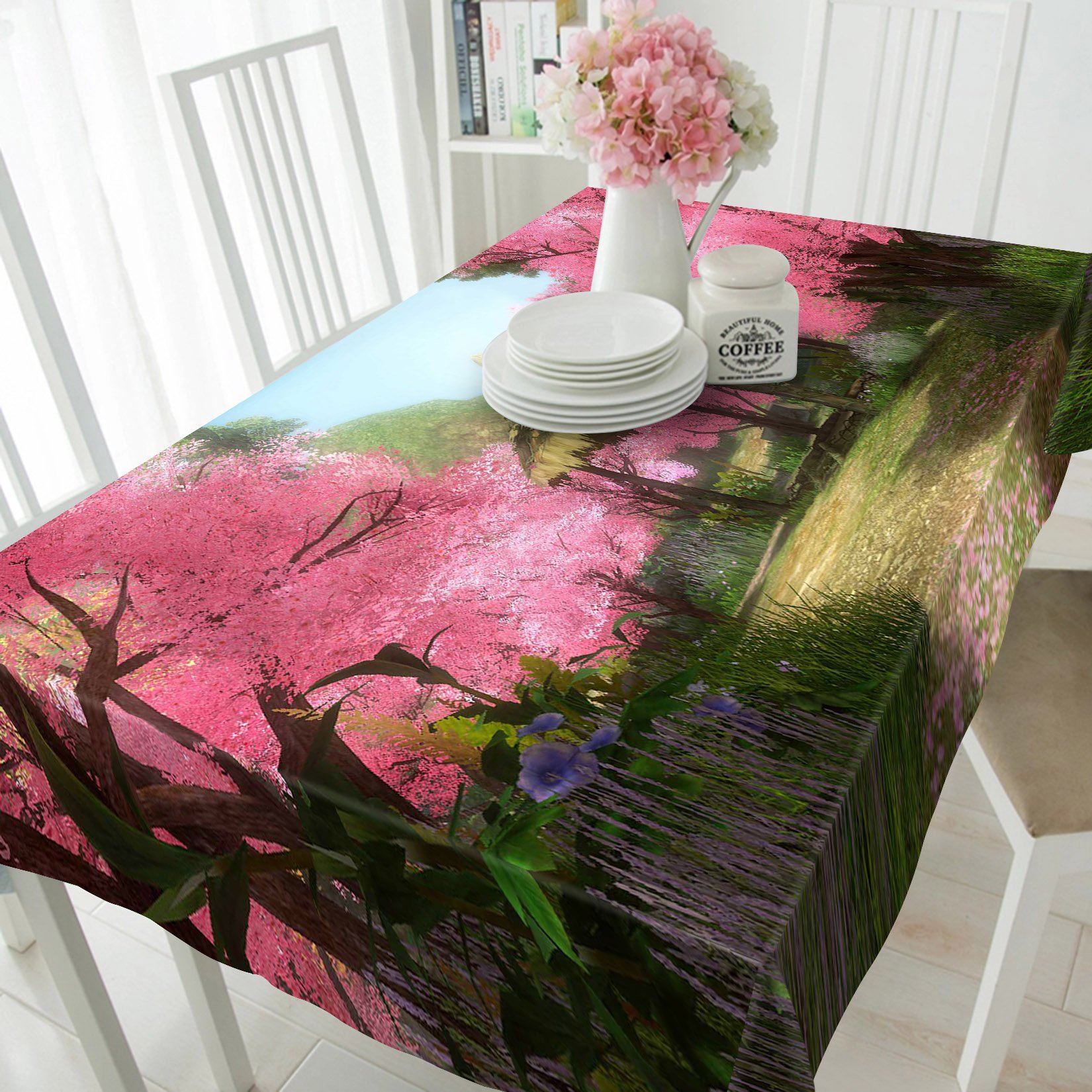 3D Pavilion Trees 400 Tablecloths Wallpaper AJ Wallpaper