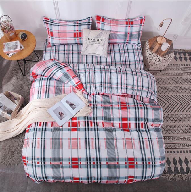 3D Black And Red Plaid 2188 Bed Pillowcases Quilt