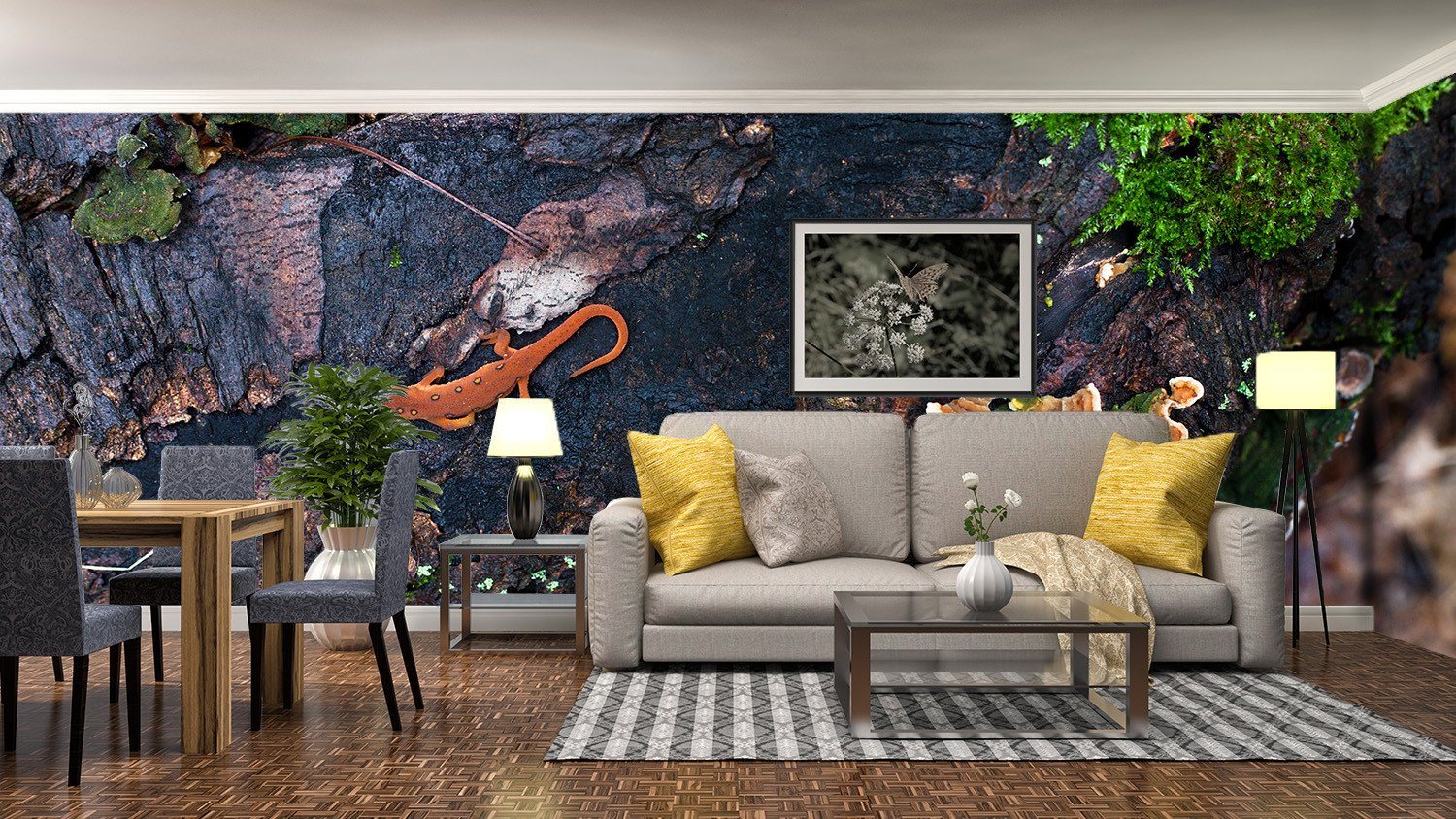 Gecko And Mushrooms Wallpaper AJ Wallpaper