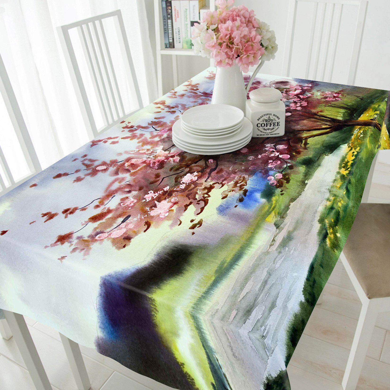 3D Flowers Tree Painting 822 Tablecloths Wallpaper AJ Wallpaper