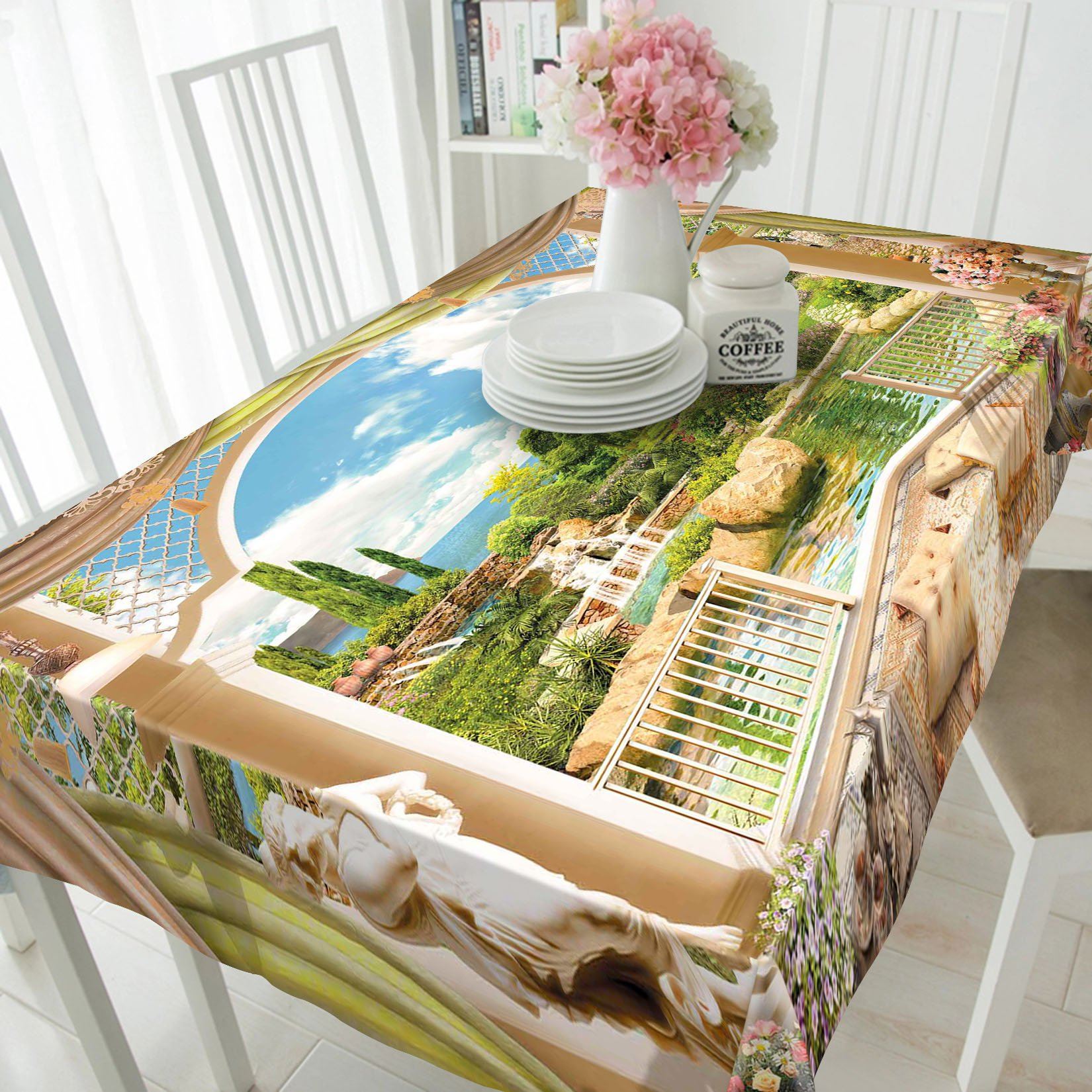 3D Pavilion Scenery 458 Tablecloths Wallpaper AJ Wallpaper