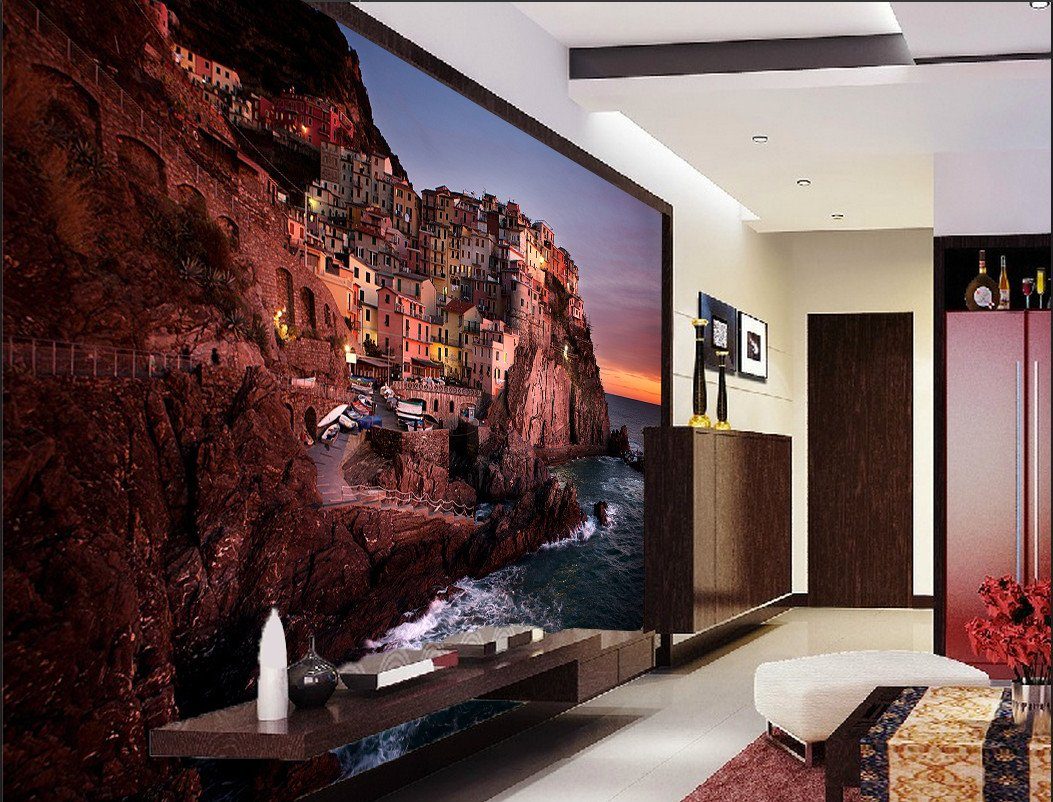 3D Cliff Beach Ocean 376 Wallpaper AJ Wallpaper