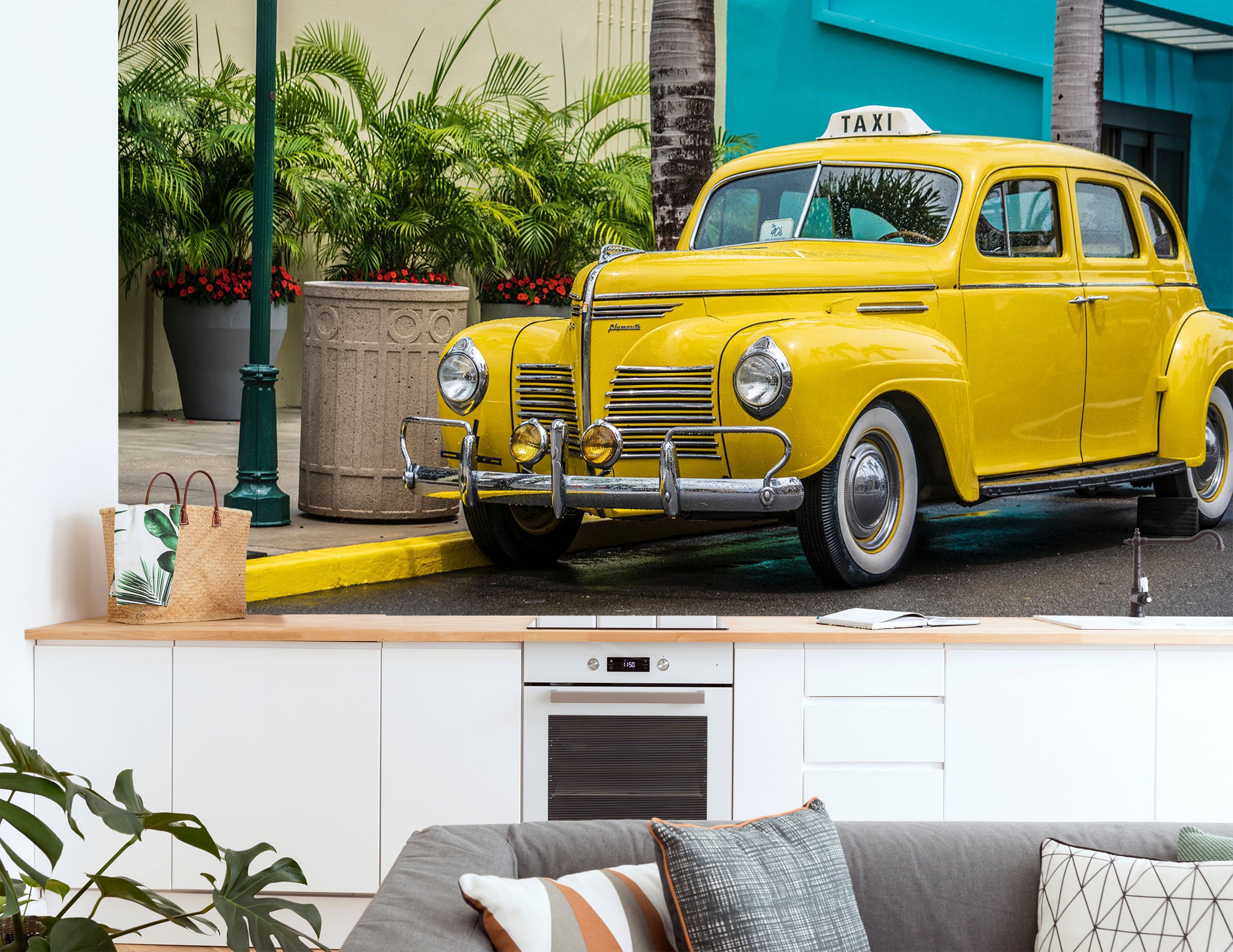 3D Asphalt Automobile 099 Vehicle Wall Murals