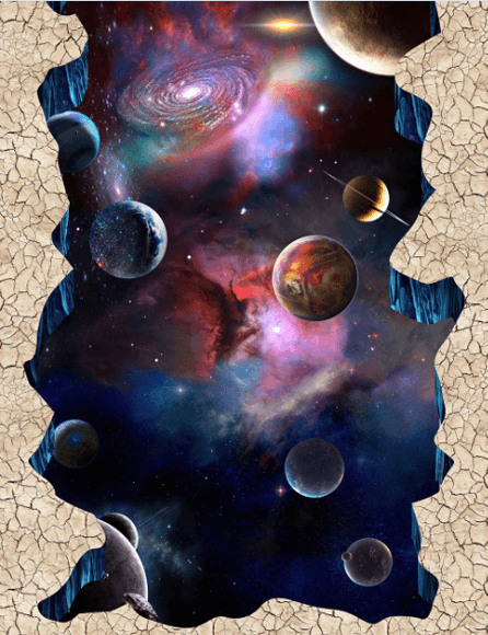 3D Space Floor Mural Wallpaper AJ Wallpaper 2