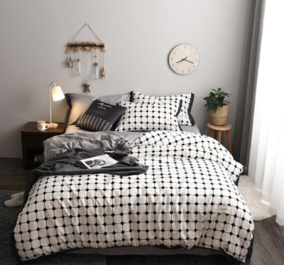 3D White Grid 14024 Bed Pillowcases Quilt