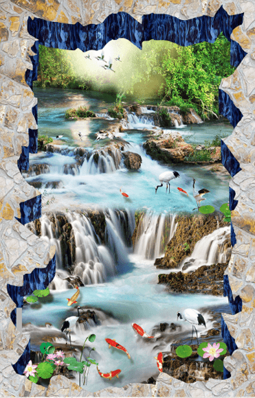 3D Lake Scenery Floor Mural Wallpaper AJ Wallpaper 2