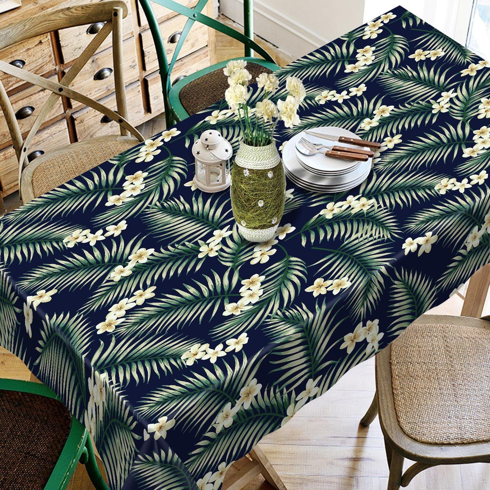 3D Leaves Flowers 321 Tablecloths Wallpaper AJ Wallpaper