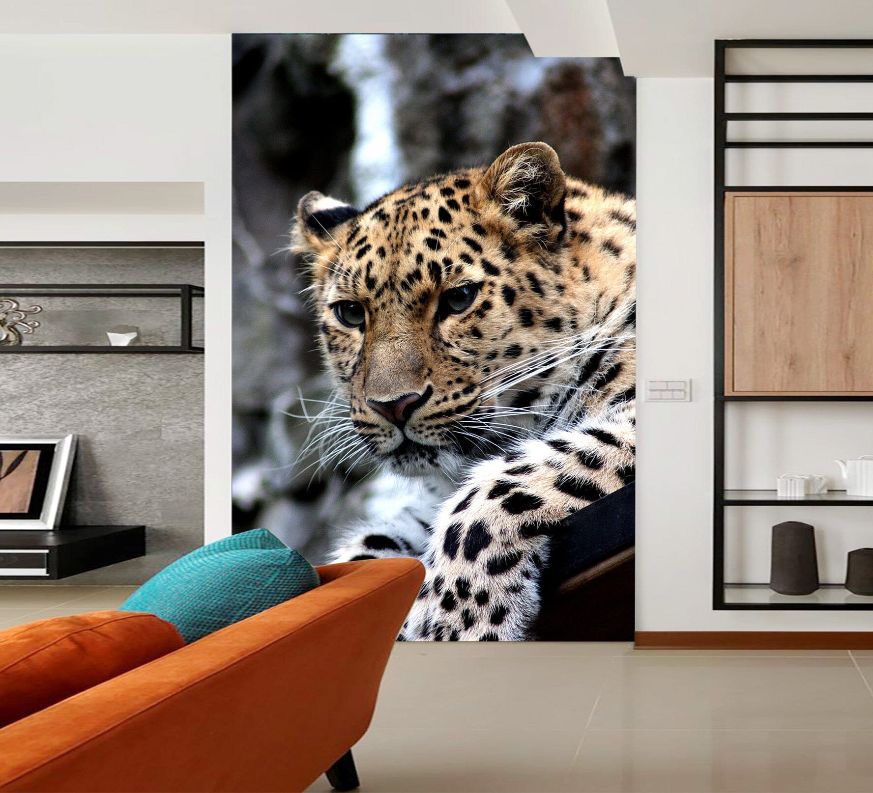 3D Leopard Stone 109 Wall Murals Wallpaper AJ Wallpaper 2