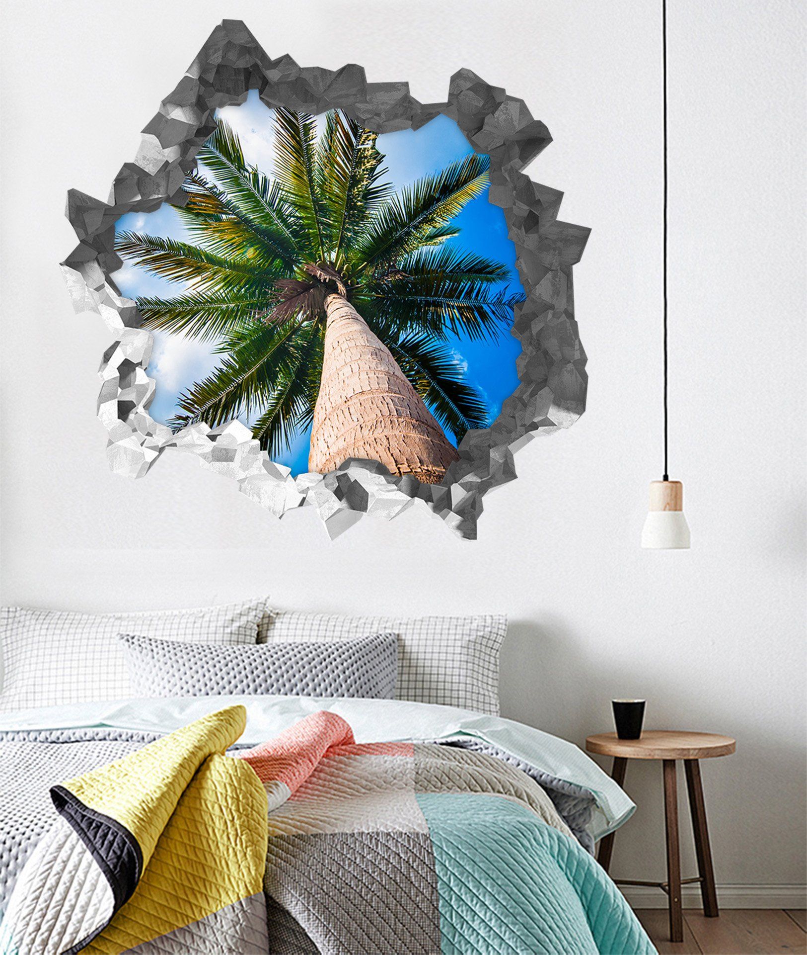 3D Tropical Tall Tree 213 Broken Wall Murals Wallpaper AJ Wallpaper