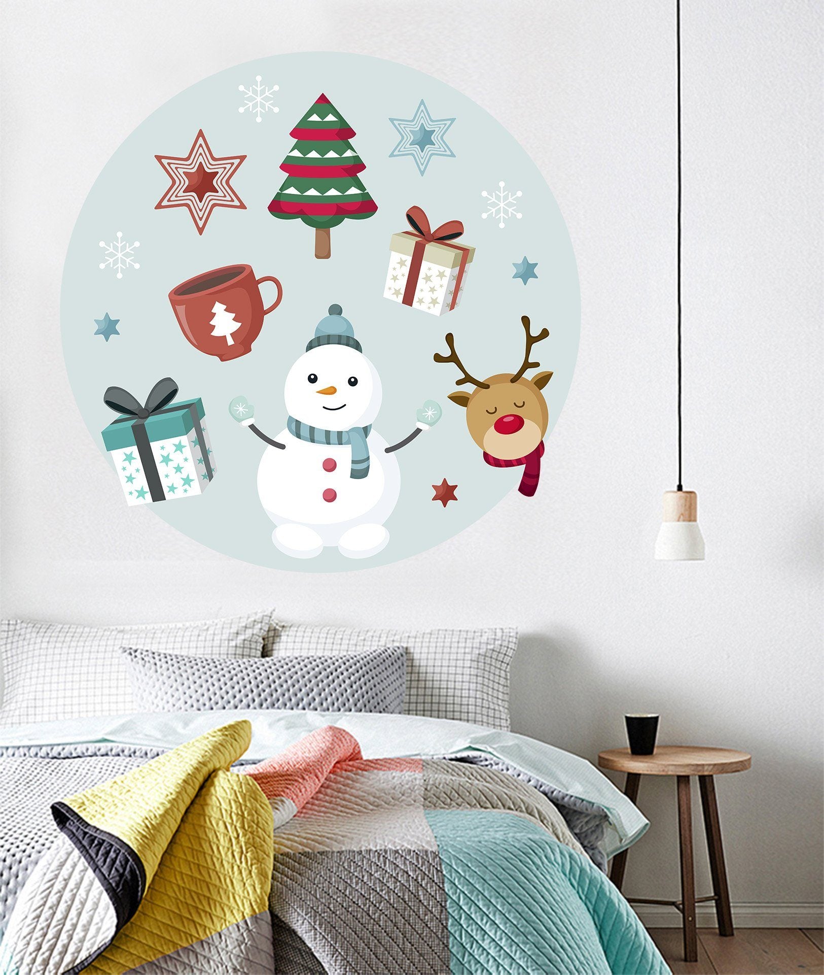 3D Pentagonal Snowflake 18 Wall Stickers Wallpaper AJ Wallpaper