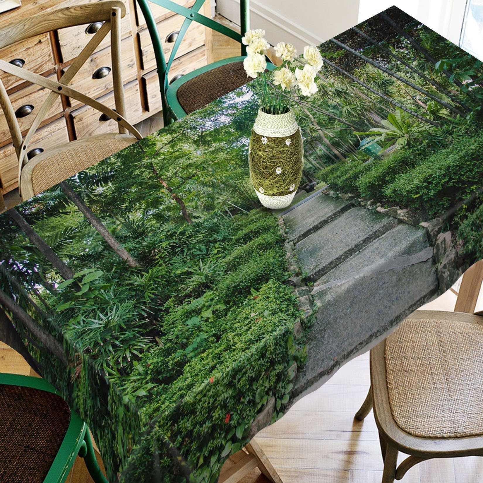 3D Green Park 609 Tablecloths Wallpaper AJ Wallpaper