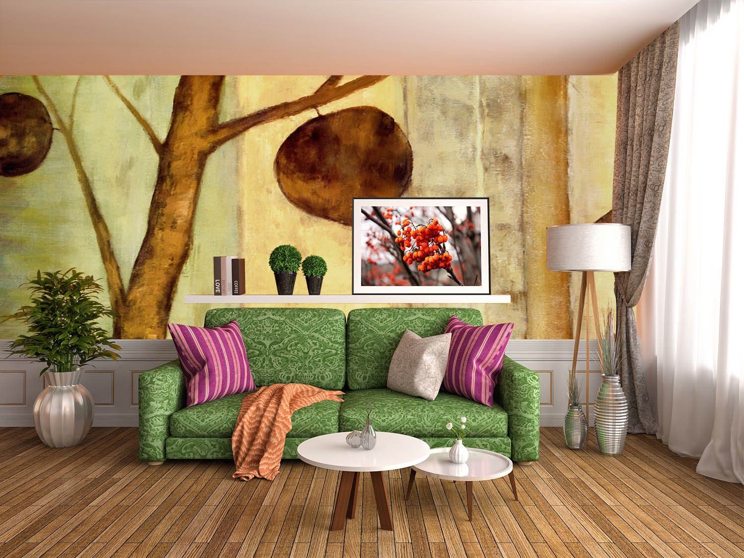 Oil Painting Tree Wallpaper AJ Wallpaper