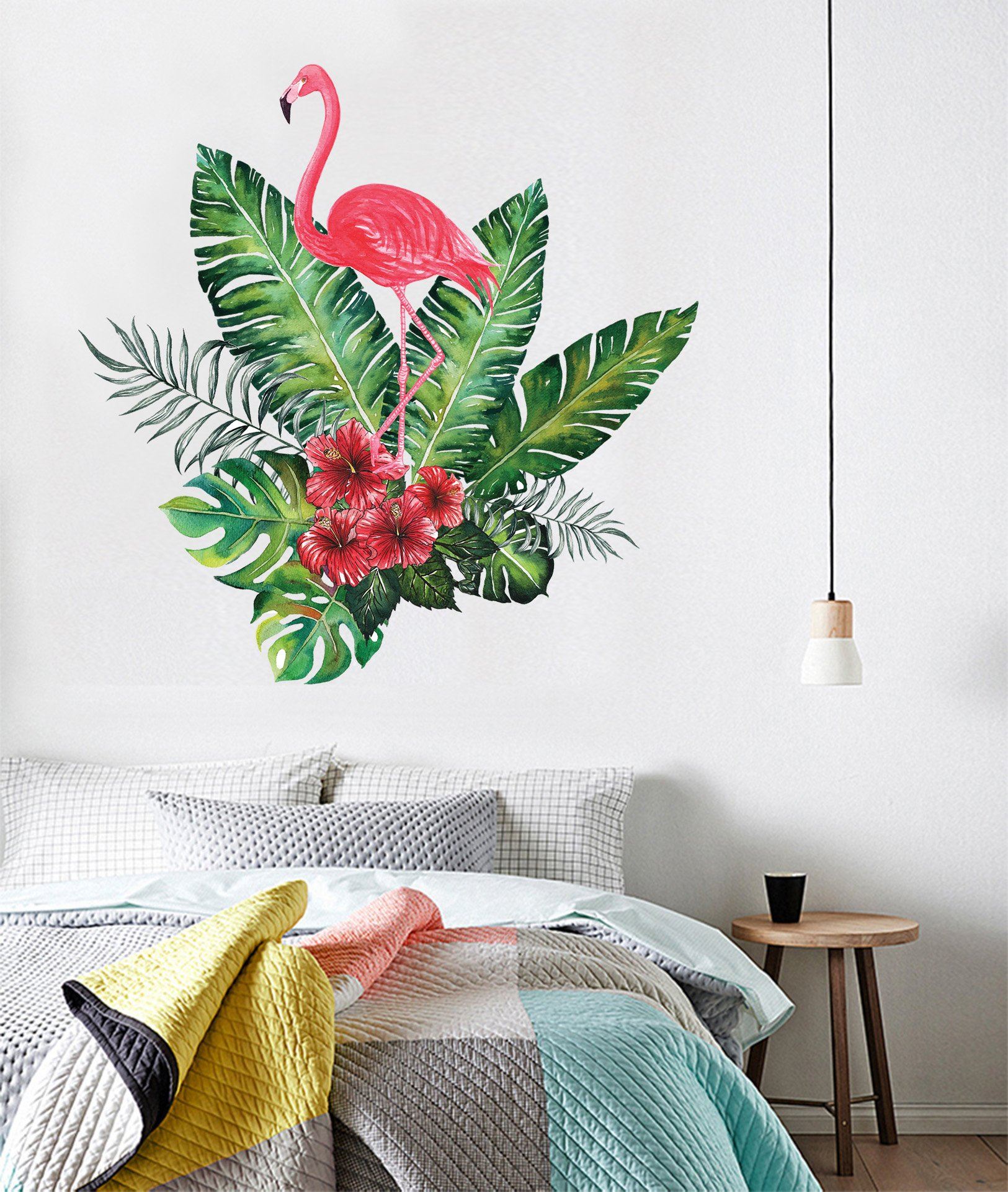 3D Long Leaf Flamingo 178 Wall Stickers Wallpaper AJ Wallpaper