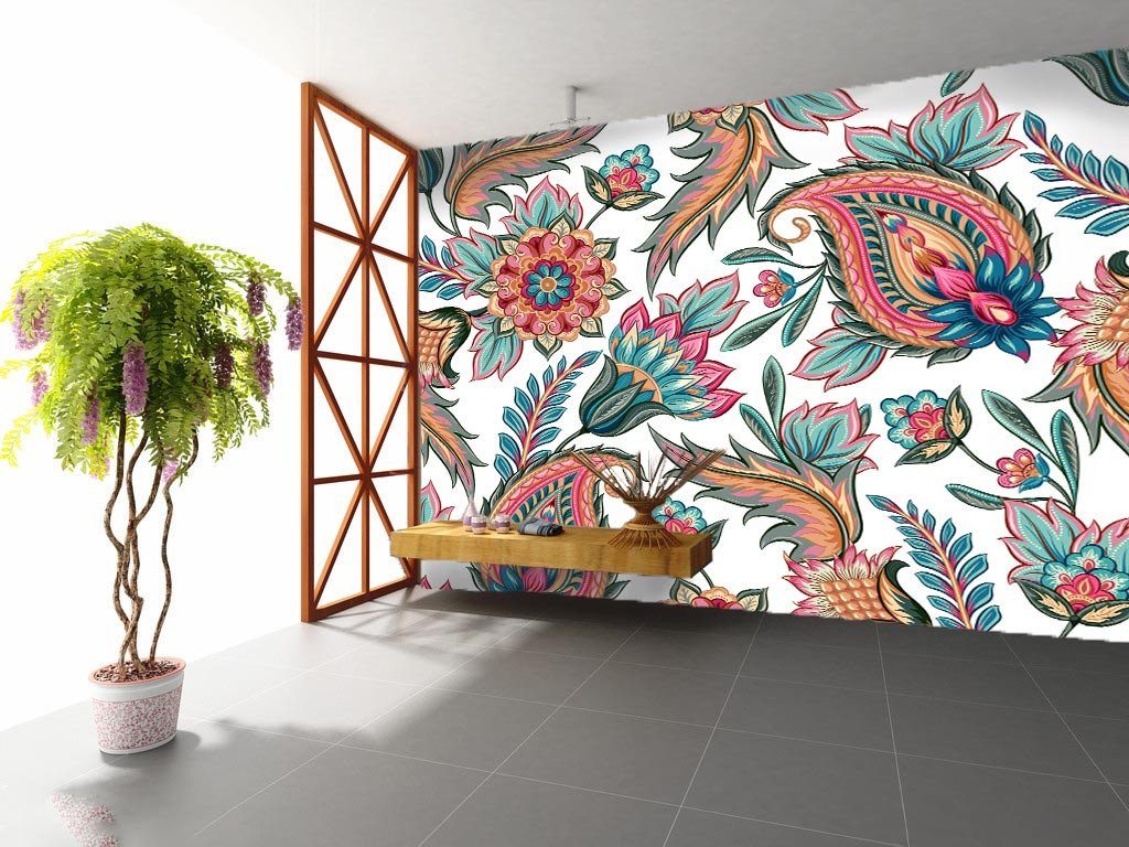 Stylised Florals Wallpaper AJ Wallpaper