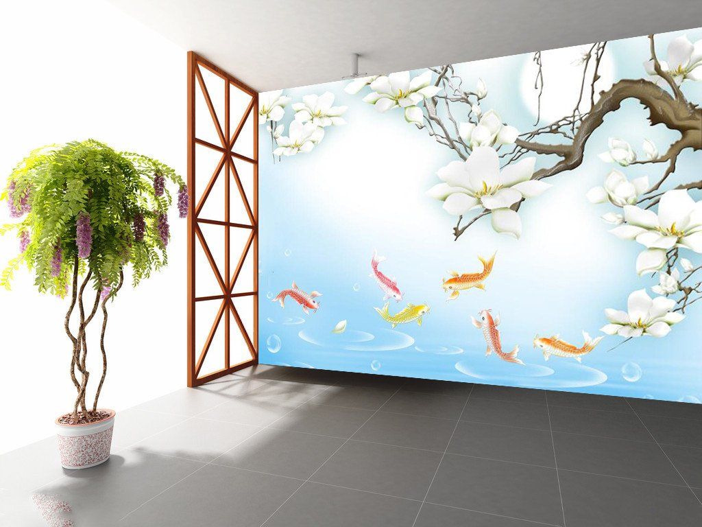 Golden Fishes In Pond 872 Wallpaper AJ Wallpaper 1