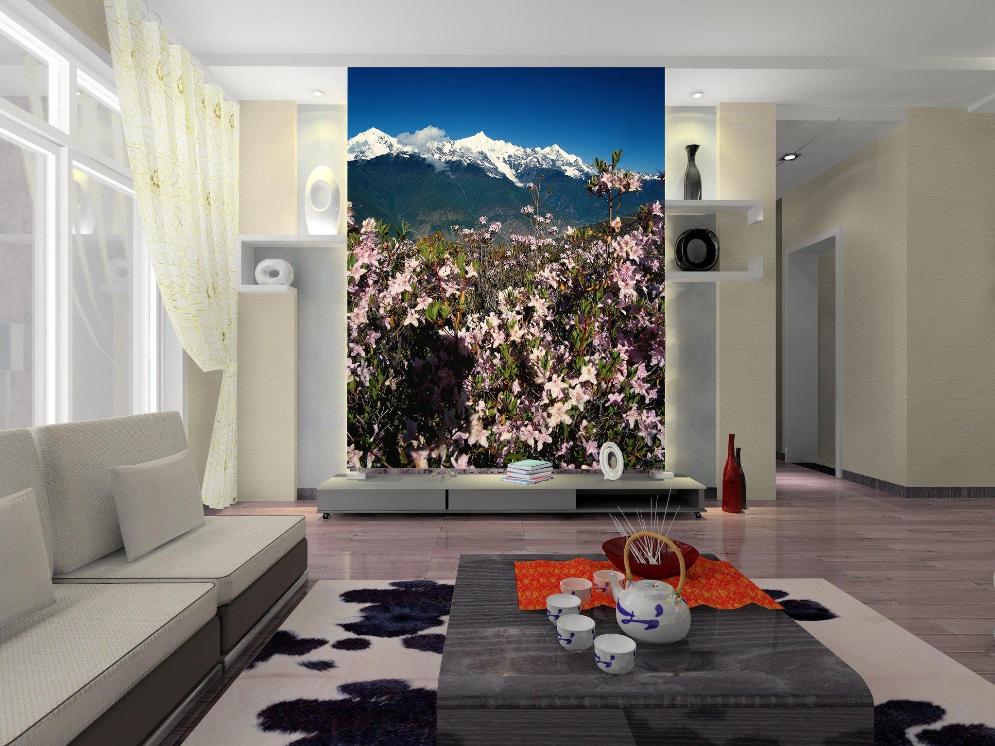 Mountains Azaleas Wallpaper AJ Wallpaper