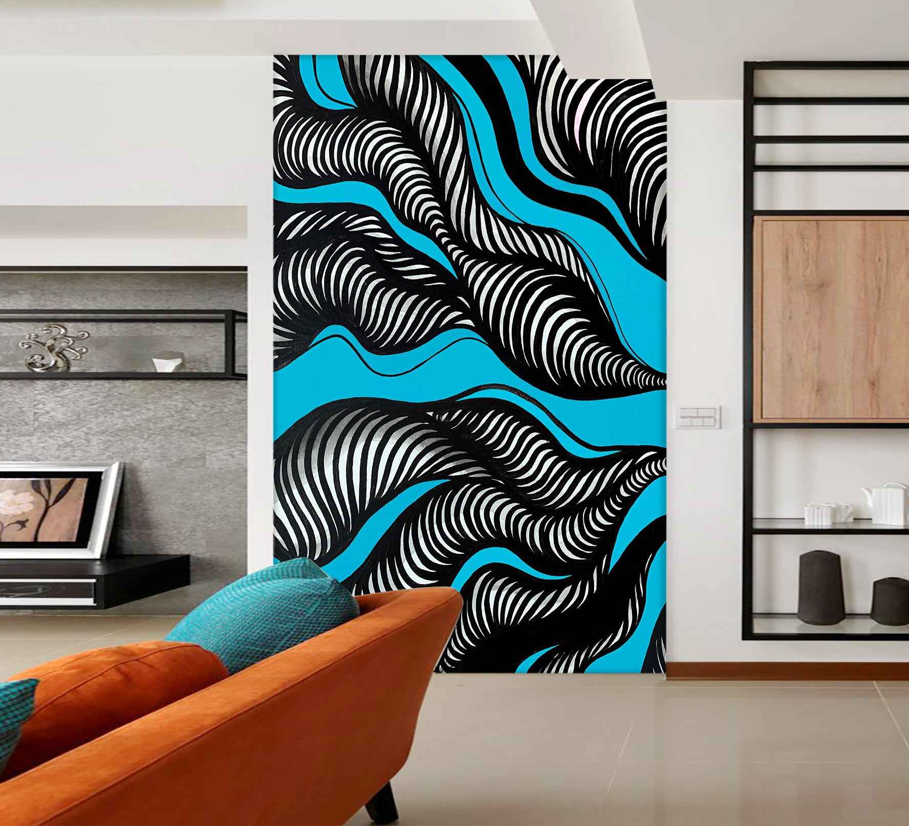3D Black Vortex 1286 Jacqueline Reynoso Wall Mural Wall Murals