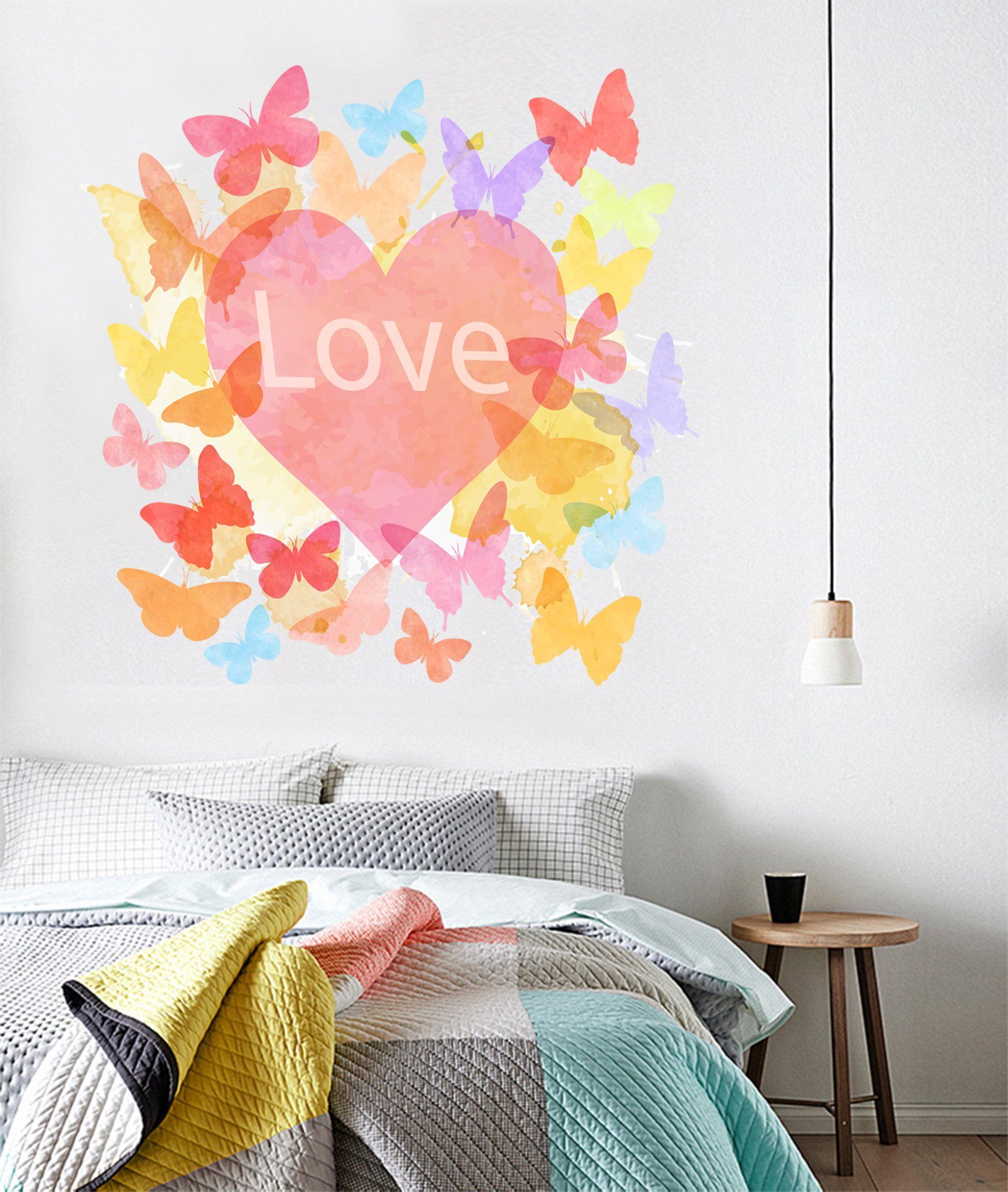 3D Love Butterfly 126 Wall Stickers Wallpaper AJ Wallpaper