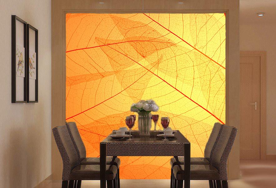 3D Yellow Leaves 072 Wallpaper AJ Wallpaper