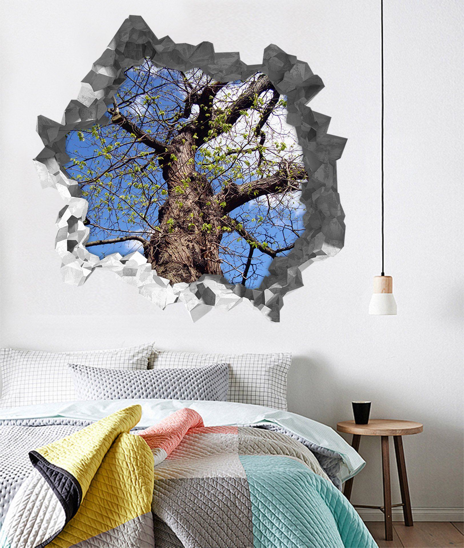3D Powerful Tree 185 Broken Wall Murals Wallpaper AJ Wallpaper