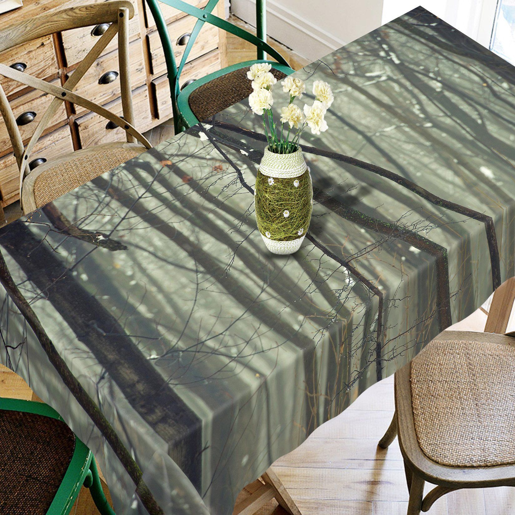 3D Winter Forest 584 Tablecloths Wallpaper AJ Wallpaper