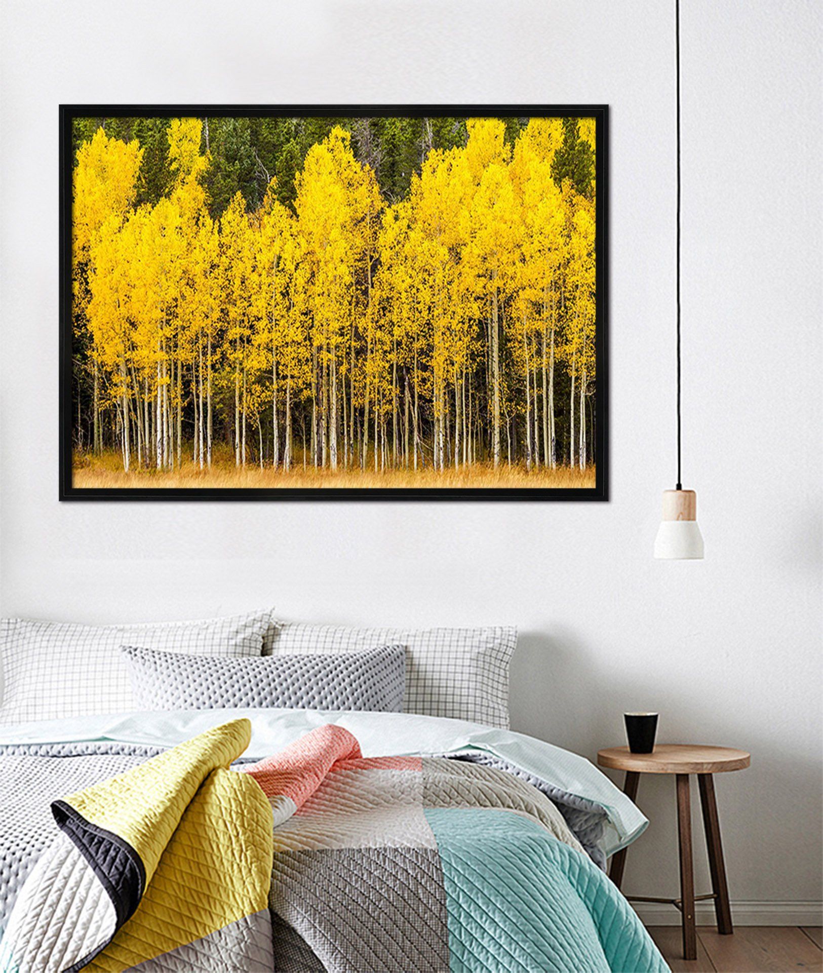 3D Maple Forest 105 Fake Framed Print Painting Wallpaper AJ Creativity Home