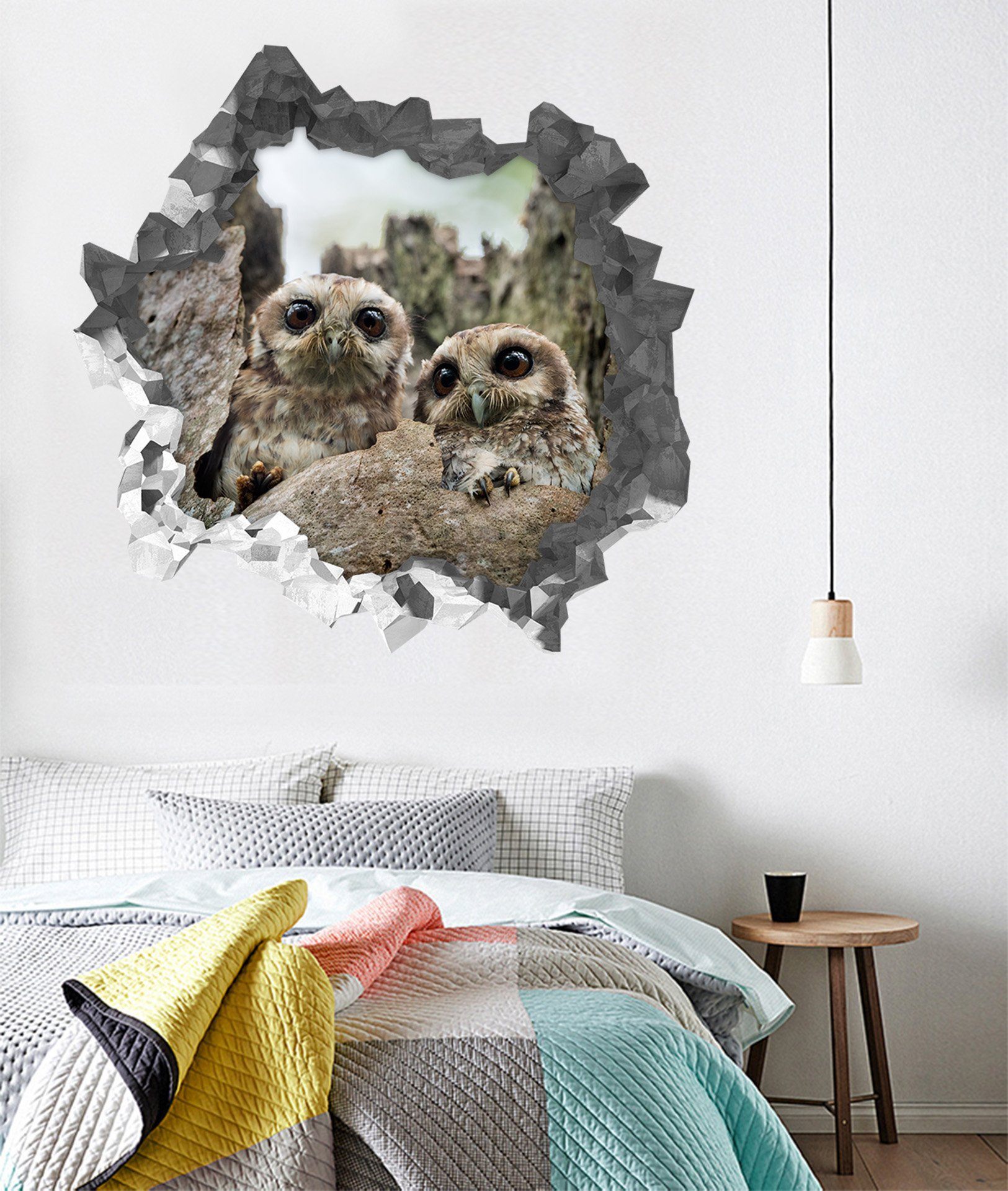 3D Lovely Little Birds 225 Broken Wall Murals Wallpaper AJ Wallpaper