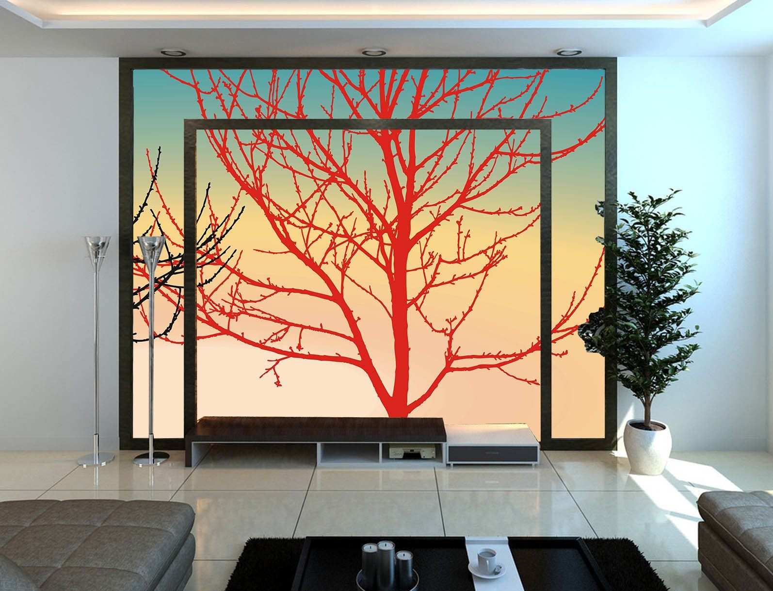 Orange Tree Wallpaper AJ Wallpaper