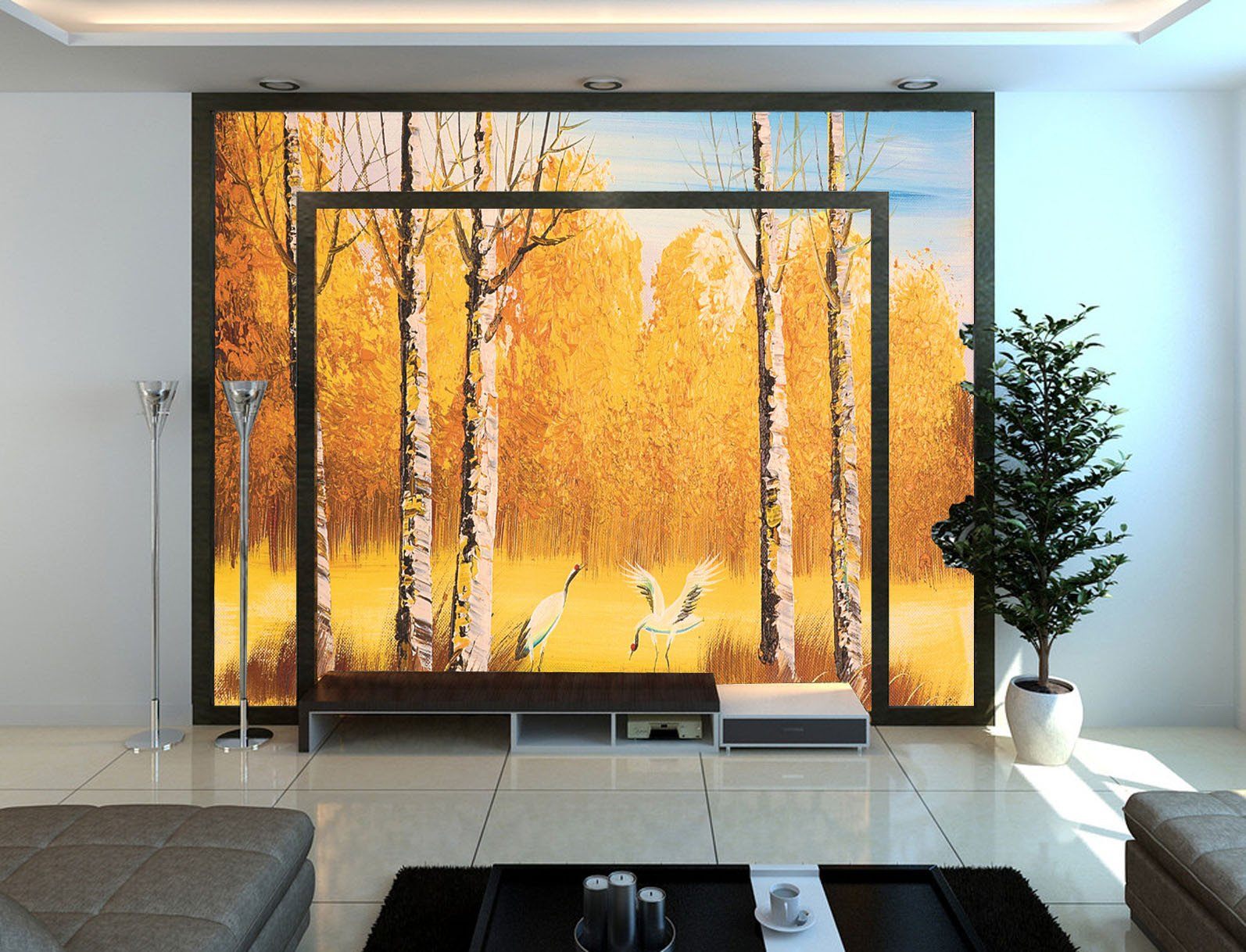 Wilderness Cranes Wallpaper AJ Wallpaper