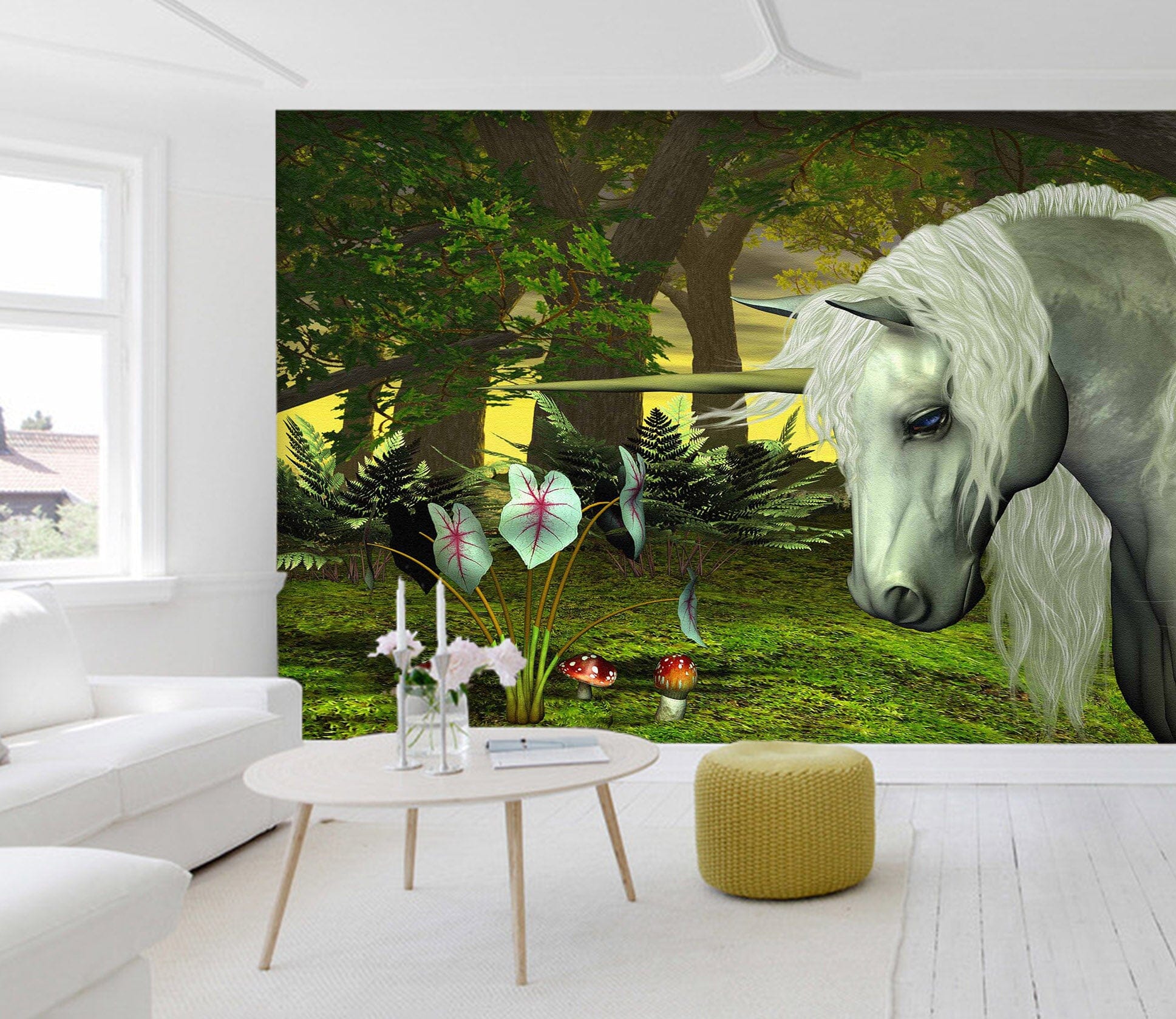 3D Forest Unicorn 1513 Wall Murals Wallpaper AJ Wallpaper 2