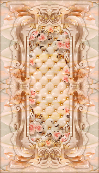 3D Pattern And Flowers Floor Mural Wallpaper AJ Wallpaper 2