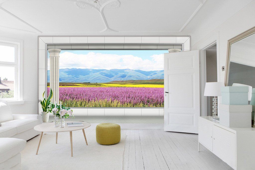 3D Lavender Manor 628 Wallpaper AJ Wallpaper