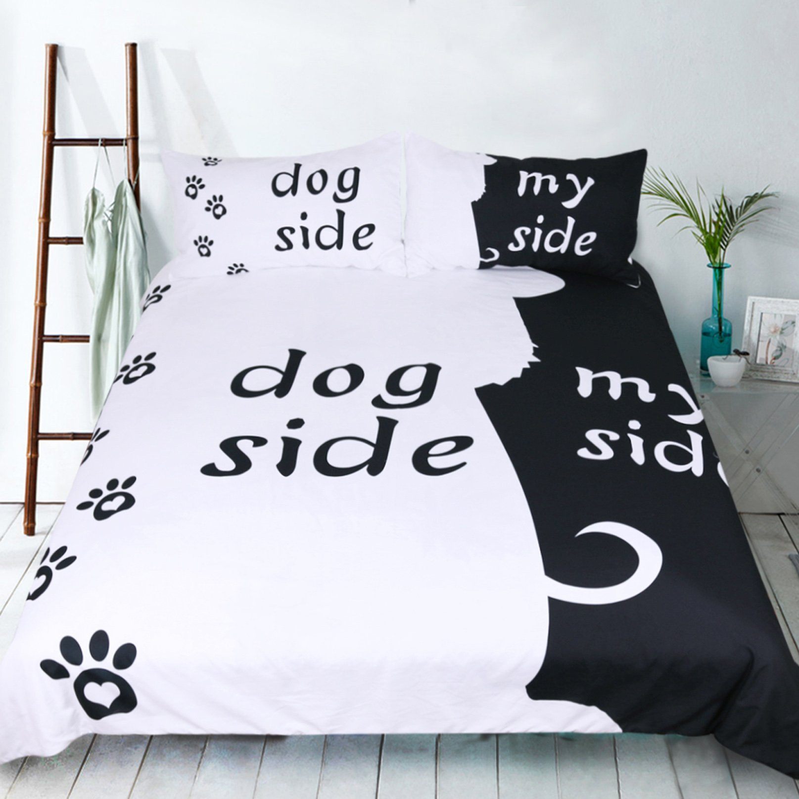 3D Background Dogs 123 Bed Pillowcases Quilt Wallpaper AJ Wallpaper