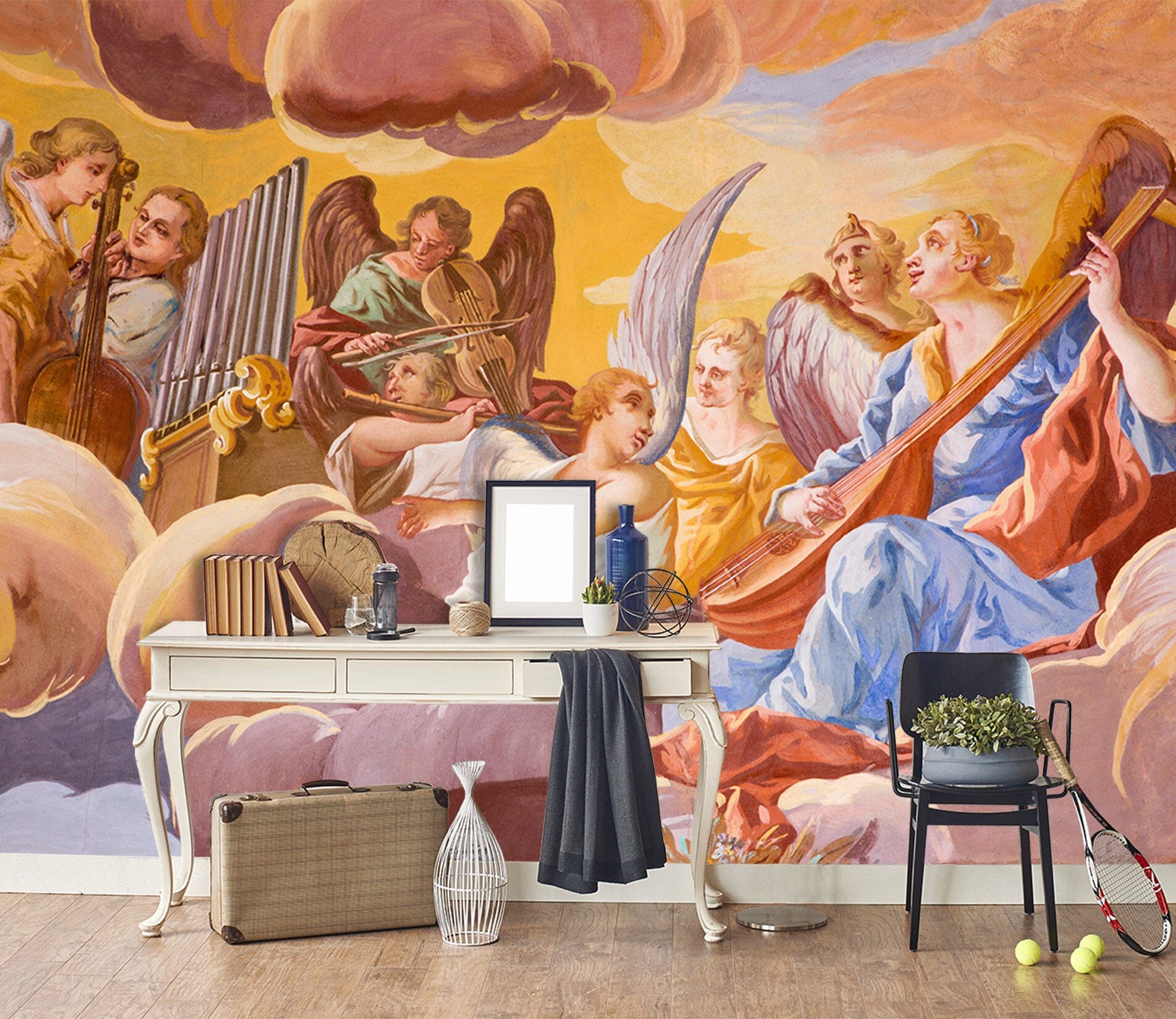 3D Play The Harp 1540 Wall Murals Wallpaper AJ Wallpaper 2