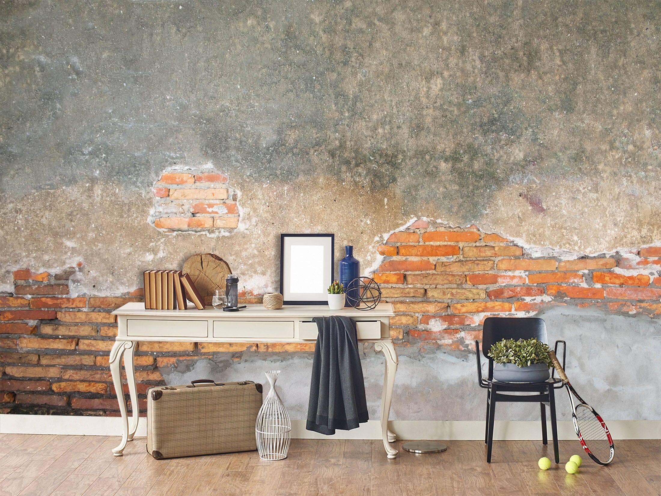 3D Concrete Brick Wall 101 Wall Murals Wallpaper AJ Wallpaper 2