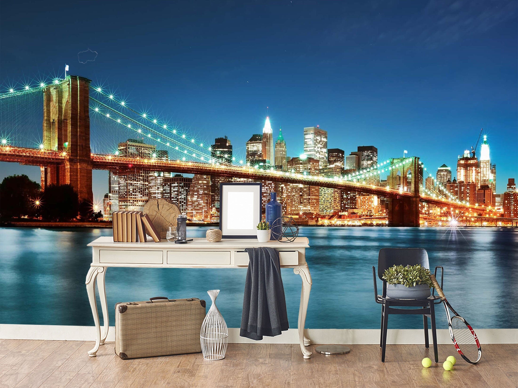 3D New York Bridge 063 Wall Murals Wallpaper AJ Wallpaper 2