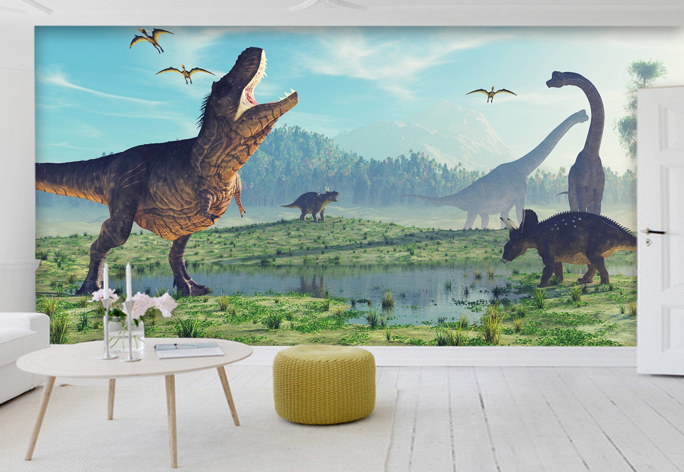 3D Steppe Dinosaur 1606 Wall Murals Wallpaper AJ Wallpaper 2