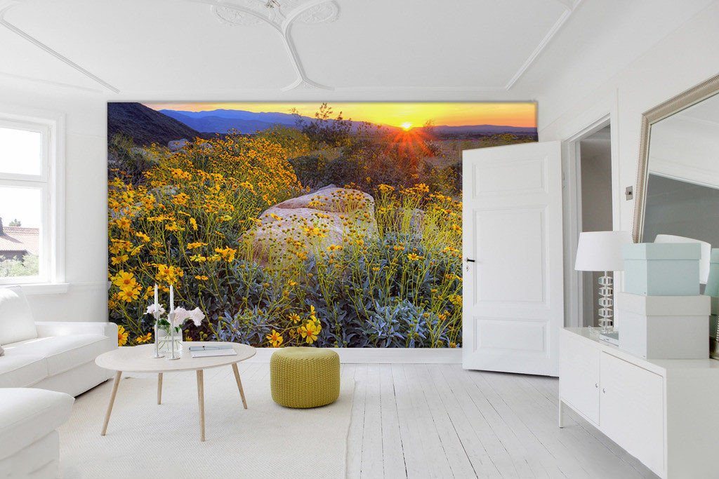 Stones And Flowers Wallpaper AJ Wallpaper