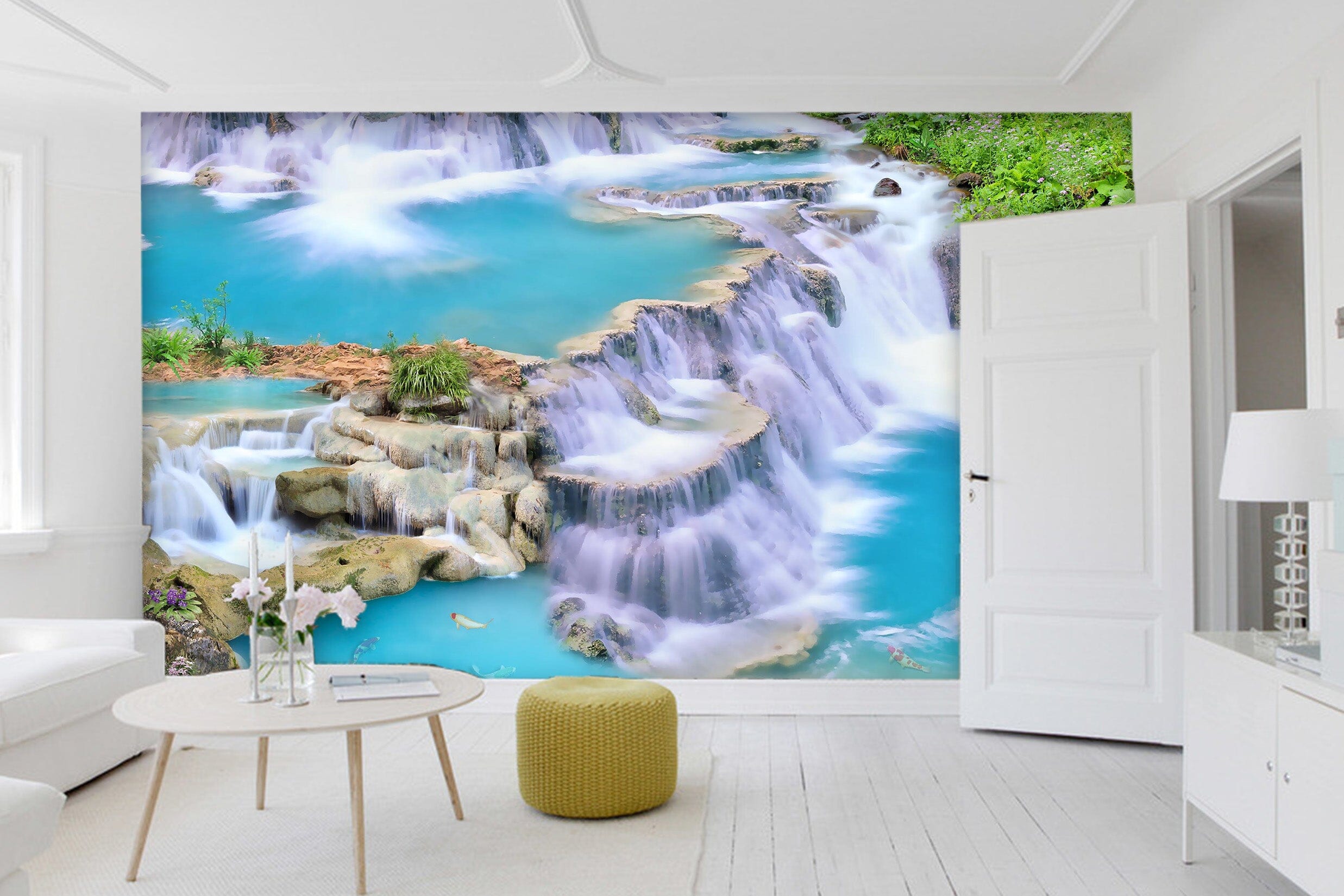3D Big Waterfall 1425 Wall Murals Wallpaper AJ Wallpaper 2