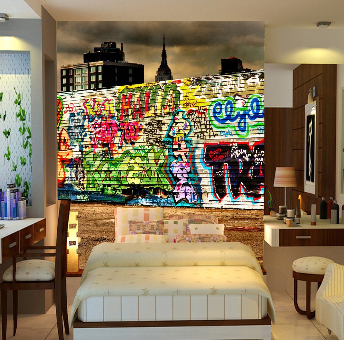 Graffiti Wall Wallpaper AJ Wallpaper