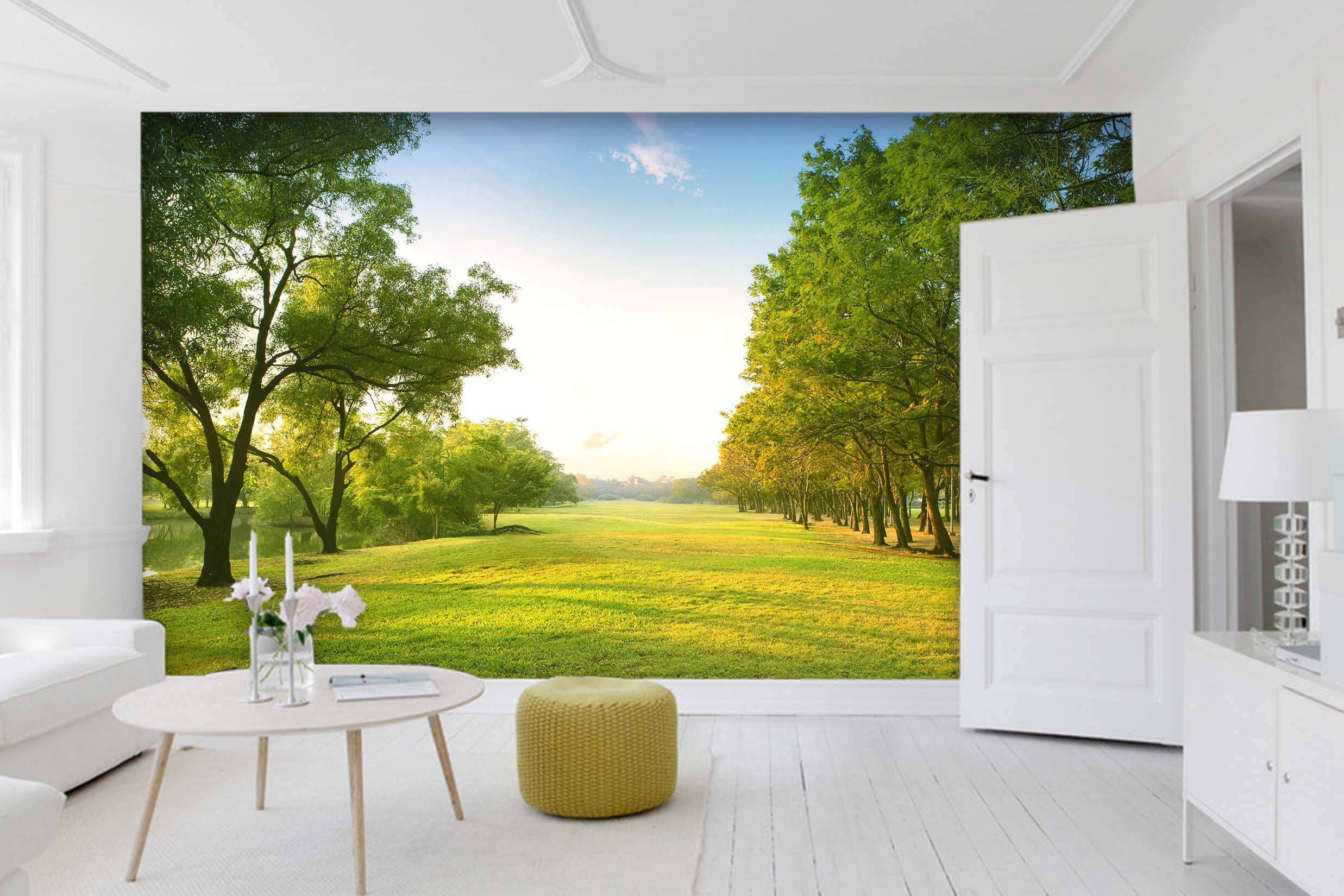 3D Meadow Tree 1455 Wall Murals Wallpaper AJ Wallpaper 2