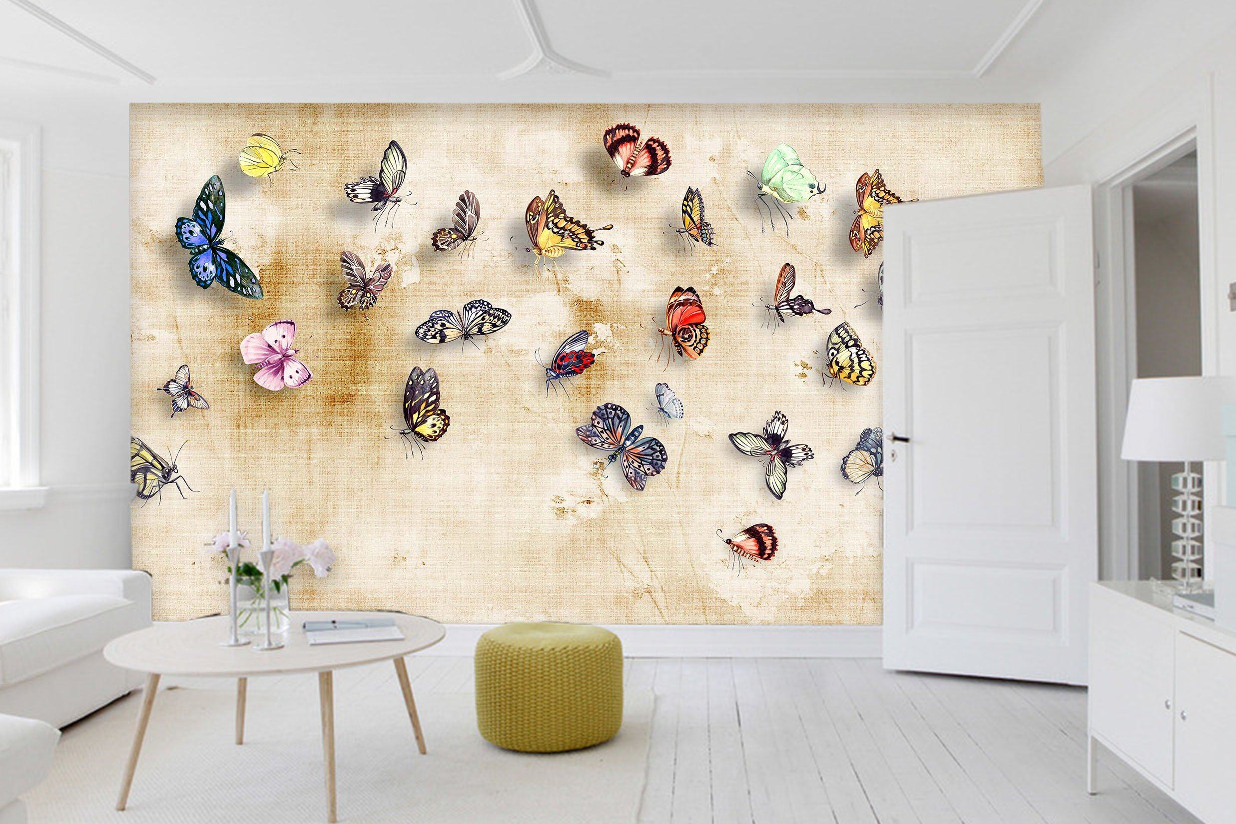 3D Beautiful Butterfly 04 Wall Murals Wallpaper AJ Wallpaper 2