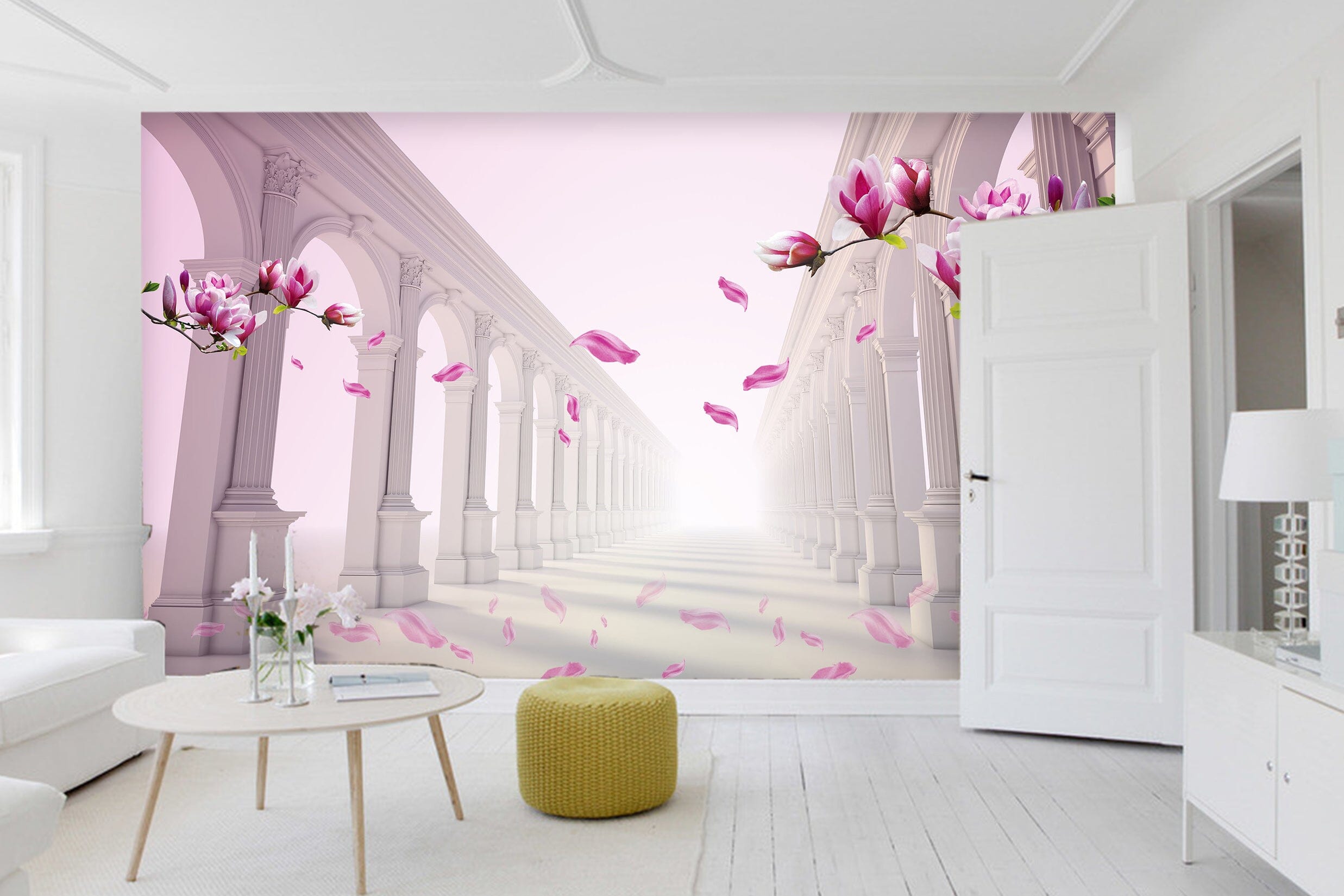 3D Peach Petals 1495 Wall Murals Wallpaper AJ Wallpaper 2