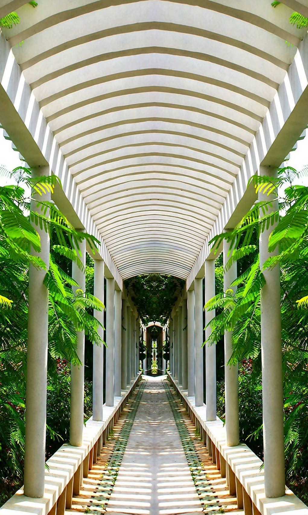 3D hollow roof stone door mural Wallpaper AJ Wallpaper