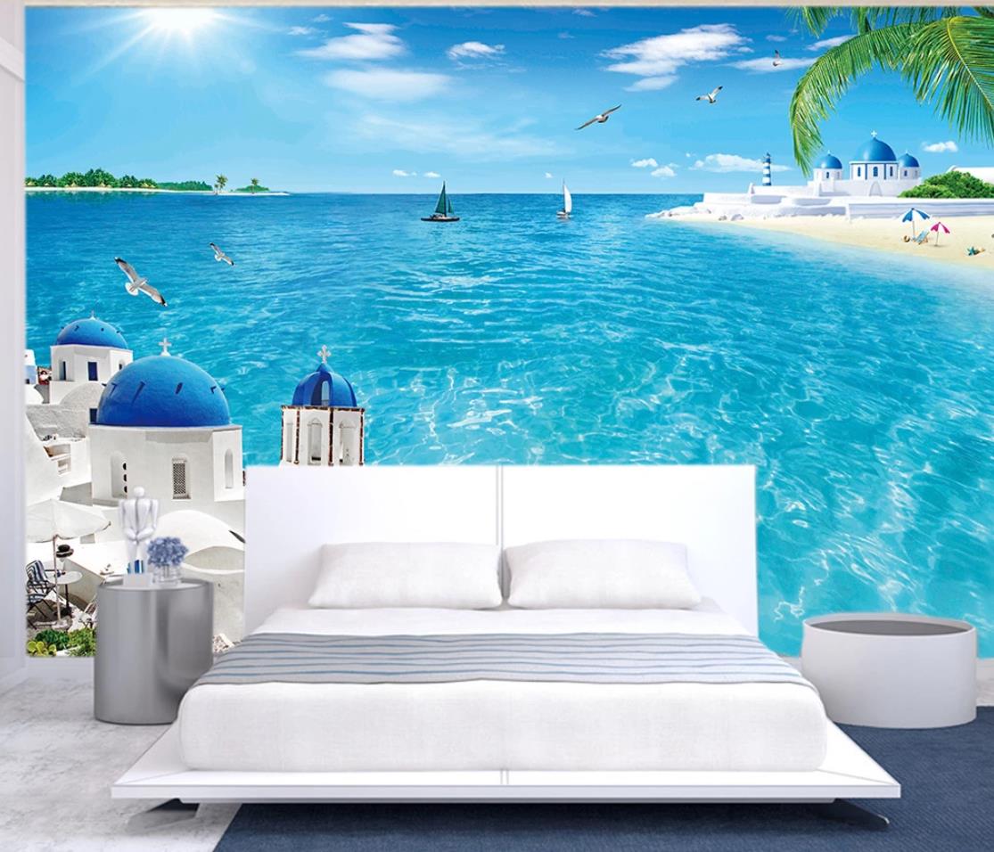 3D Aegean Sea WC142 Wall Murals
