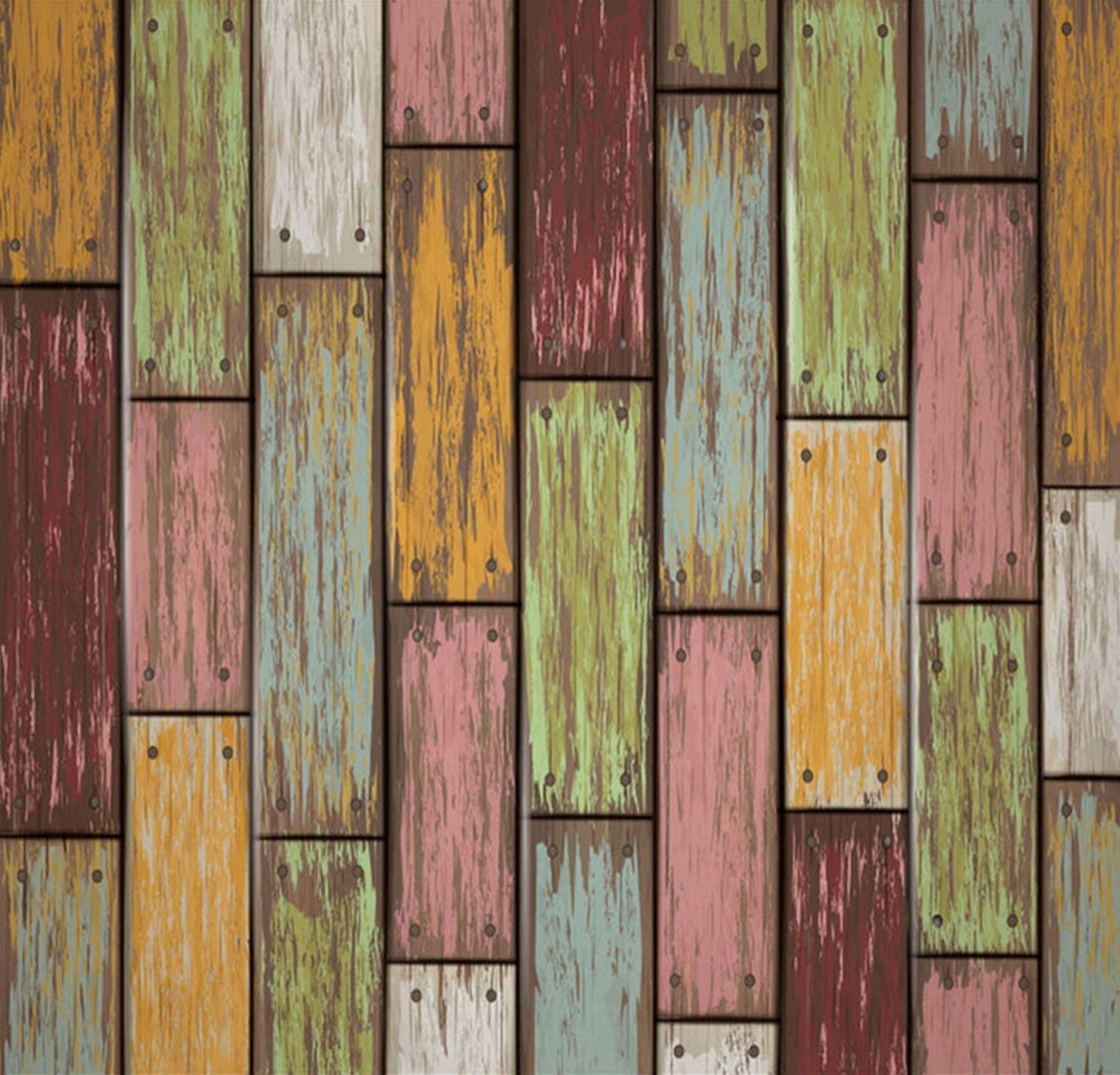 3D Color Wood Planks 160 Kitchen Mat Floor Mural Wallpaper AJ Wallpaper